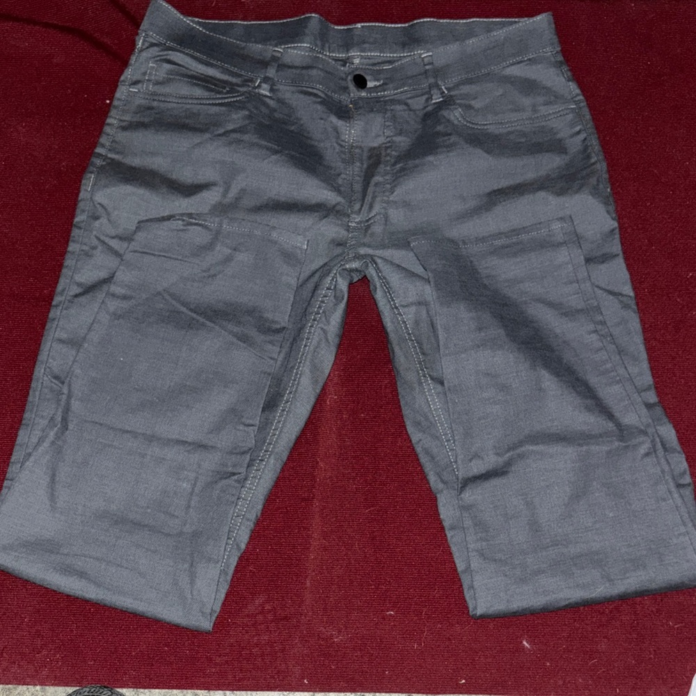 Men's Dark Gray Dress Pants - Classic Straight Fit